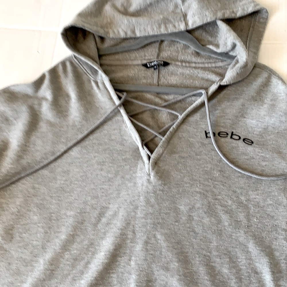 Free shipping Bebe gray hoodie